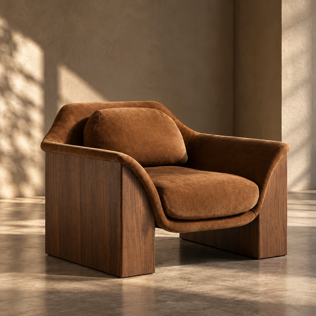 Madera Wood and Leather Accent Chair from Heather's Edit | Heather Robinson Designs | Heather Robinson
