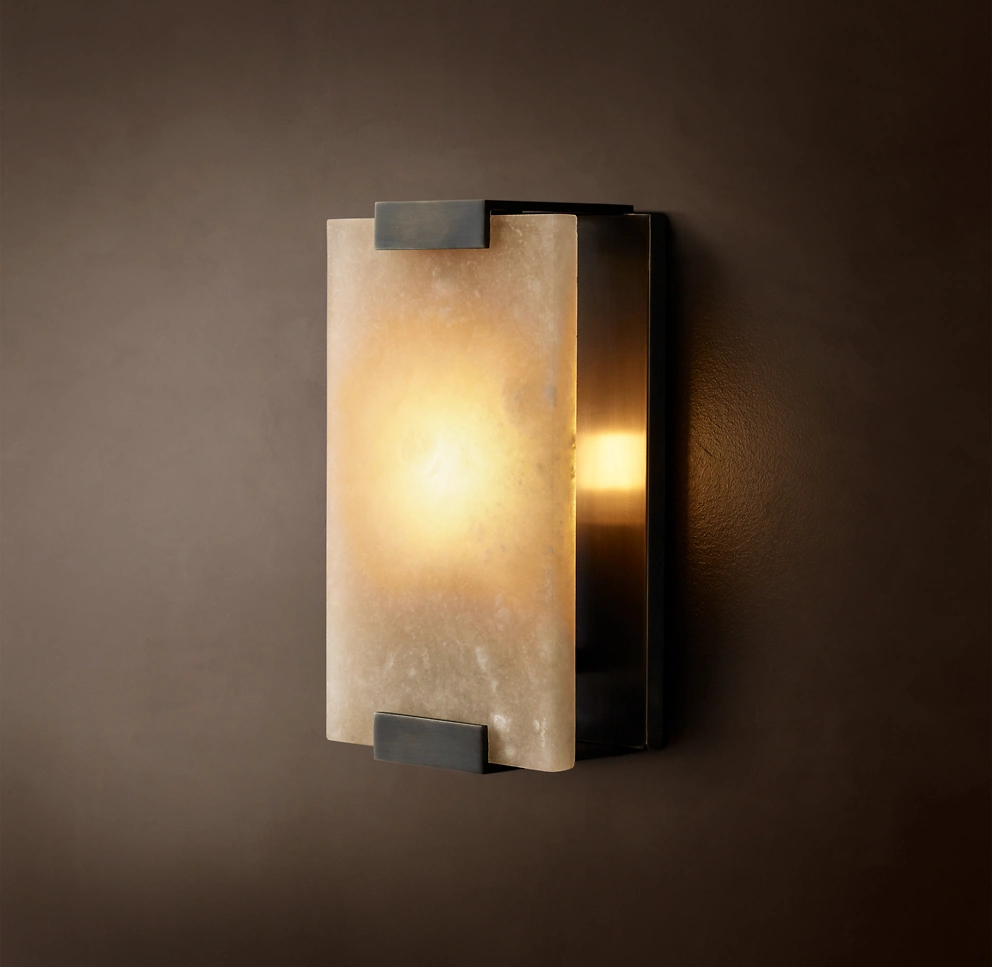 Hand-Carved Alabaster Sconce from Heather's Edit | Heather Robinson Designs | Heather Robinson